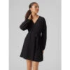 Robe Courte Naja Ruban Uni Noir Femme - Vero Moda 1 Robe Courte Naja Ruban Uni Noir Femme - Vero Moda -Vero Vetements Magasin robe courte naja ruban uni noir femme vero moda
