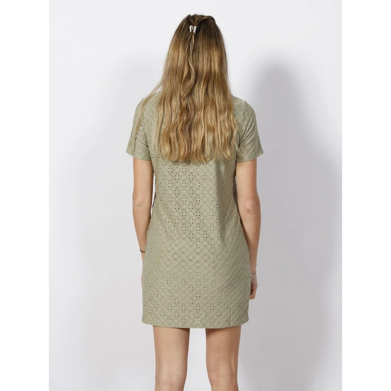 Robe Droite Ajouré Cathinka Vert Femme - Jacqueline De Yong 4 Robe Droite Ajouré Cathinka Vert Femme - Jacqueline De Yong – Image 2