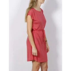 SUN VALLEY Robe Droite Ceinture Talasi Rose Femme - Sunvalley -Vero Vetements Magasin robe droite ceinture talasi rose femme sunvalley 2