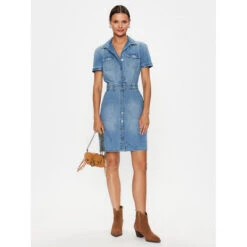 Robe En Jean Lylian Dress Bleu Femme - Guess 8 Robe En Jean Lylian Dress Bleu Femme - Guess -Vero Vetements Magasin robe en jean lylian dress bleu femme guess 2