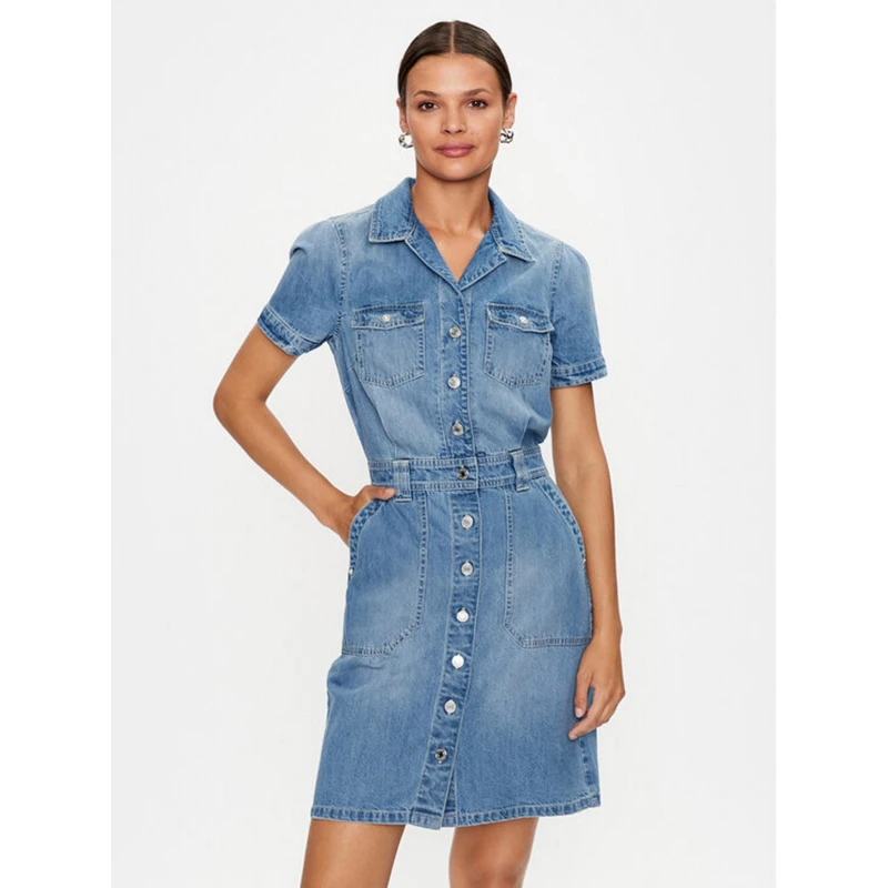 Robe En Jean Lylian Dress Bleu Femme - Guess 3 Robe En Jean Lylian Dress Bleu Femme - Guess