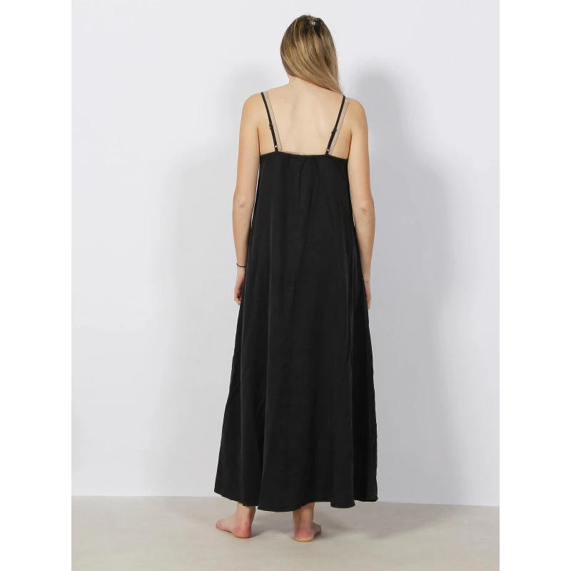 Robe Longue Harper Strap Noir Femme - Vero Moda 4 Robe Longue Harper Strap Noir Femme - Vero Moda – Image 2