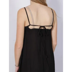 Robe Longue Rikke Noir Femme - Only -Vero Vetements Magasin robe longue rikke noir femme only 3