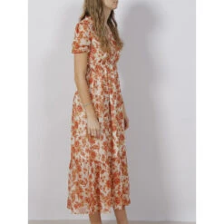 Robe Longues à Fleurs Zaltana Orange Femme - Deeluxe 8 Robe Longues à Fleurs Zaltana Orange Femme - Deeluxe -Vero Vetements Magasin robe longues a fleurs zaltana orange femme deeluxe 2