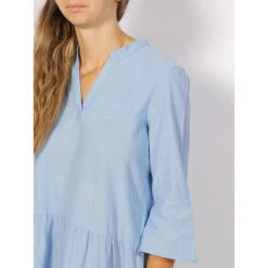 Robe Manches 3/4 Sofie Bleu Clair Femme - Vero Moda 9 Robe Manches 3/4 Sofie Bleu Clair Femme - Vero Moda -Vero Vetements Magasin robe manches 34 sofie bleu clair femme vero moda 3