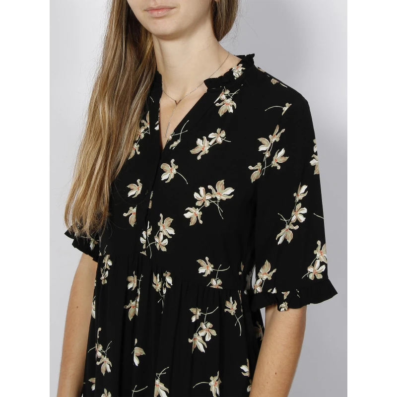 Robe Mi-longues 2/4 à Fleurs Easy Noir Femme - Vero Moda 6 Robe Mi-longues 2/4 à Fleurs Easy Noir Femme - Vero Moda – Image 4