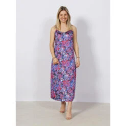 Robe Midi à Fleurs Satin Mayra Multicolore Femme - Only