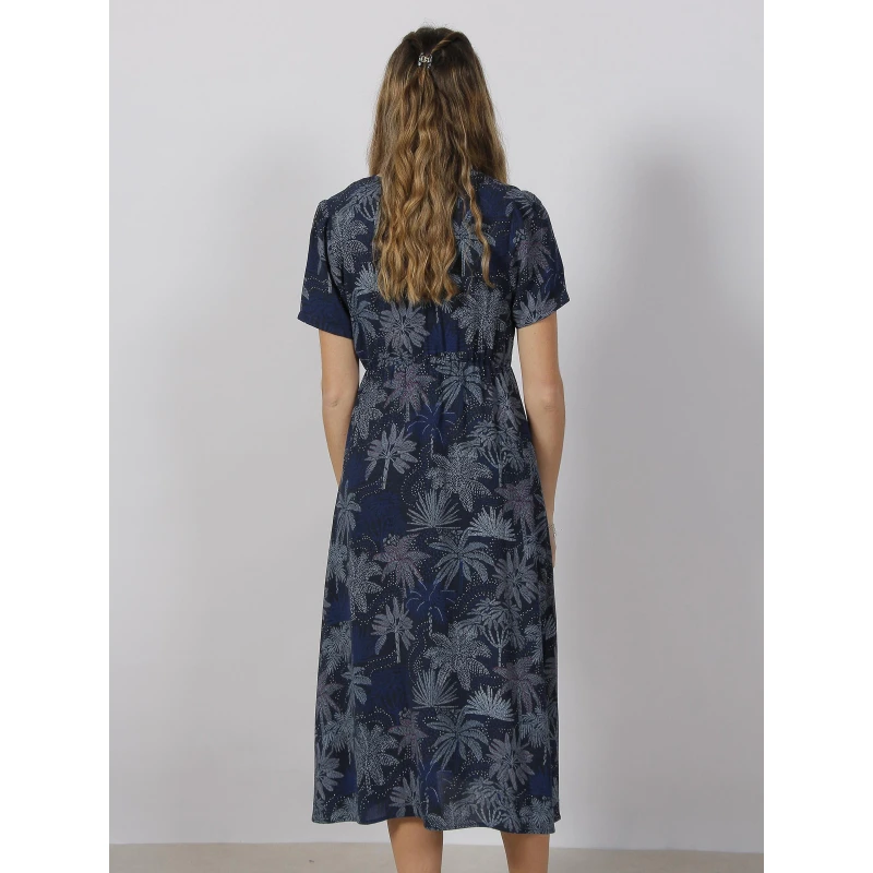 Robe Midi Fendu Missa Bleu Marine Femme - Teddy Smith 4 Robe Midi Fendu Missa Bleu Marine Femme - Teddy Smith – Image 2