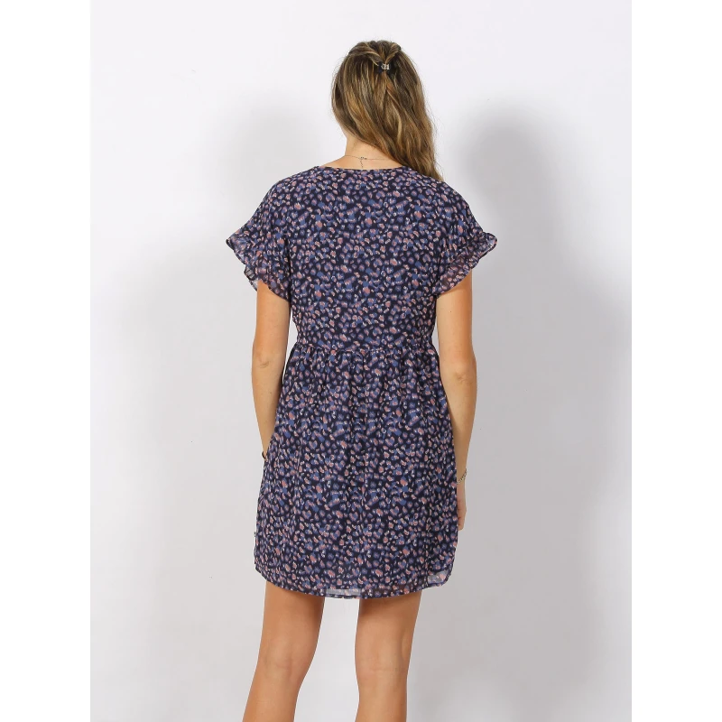 Robe Paola Stone Love Bleu Marine Femme - Le Temps Des Cerises 4 Robe Paola Stone Love Bleu Marine Femme - Le Temps Des Cerises – Image 2