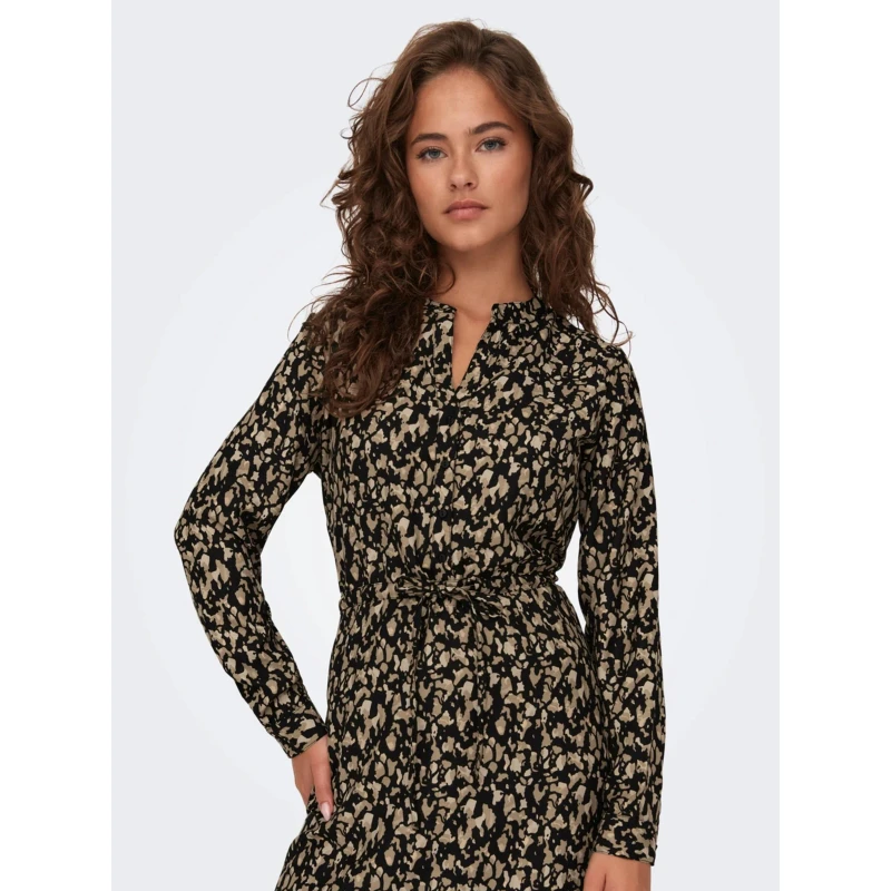 Robe Tunique Cory Motif Animalier Marron/noir Femme - Only 6 Robe Tunique Cory Motif Animalier Marron/noir Femme - Only – Image 4