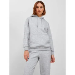 Sweat à Capuche Abbie Relax Gris Chiné Femme - Jjxx