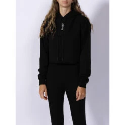 Sweat à Capuche Dephana Cropped Noir Femme - Hugo