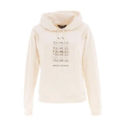 Sweat à Capuche Felpa Blanc Femme - Armani Exchange