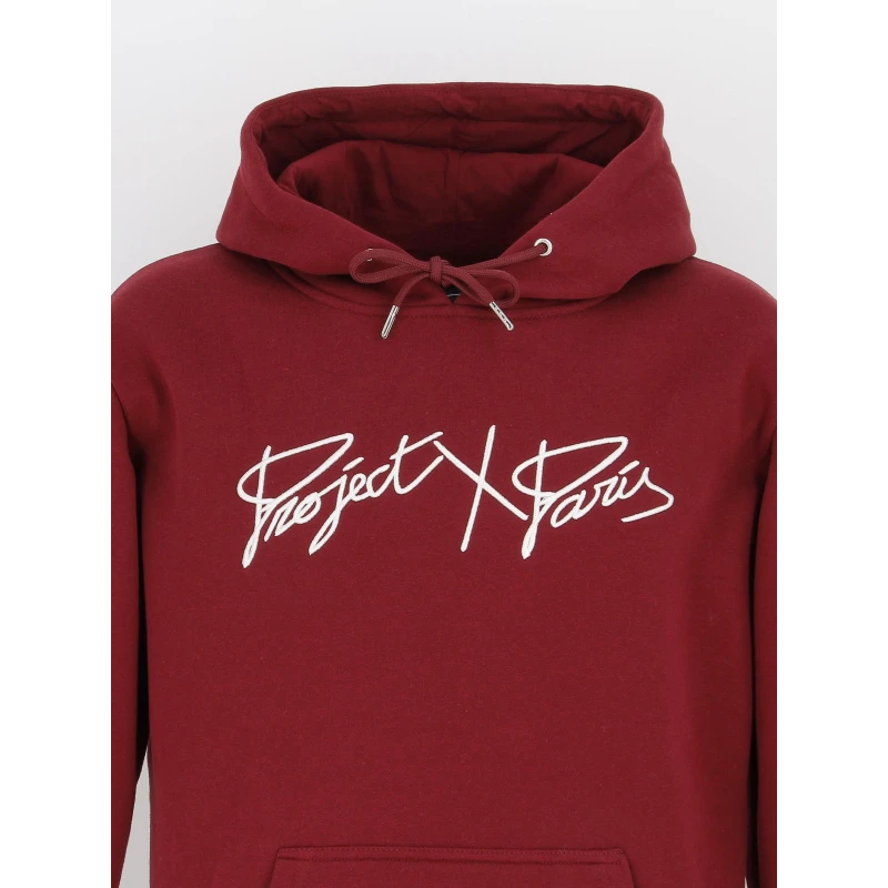 Sweat à Capuche Full Logo Bordeaux - Project X Paris 5 Sweat à Capuche Full Logo Bordeaux - Project X Paris – Image 3