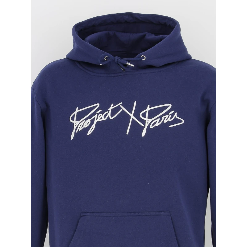 Sweat à Capuche Logo Signature Bleu Marine - Project X Paris 5 Sweat à Capuche Logo Signature Bleu Marine - Project X Paris – Image 3