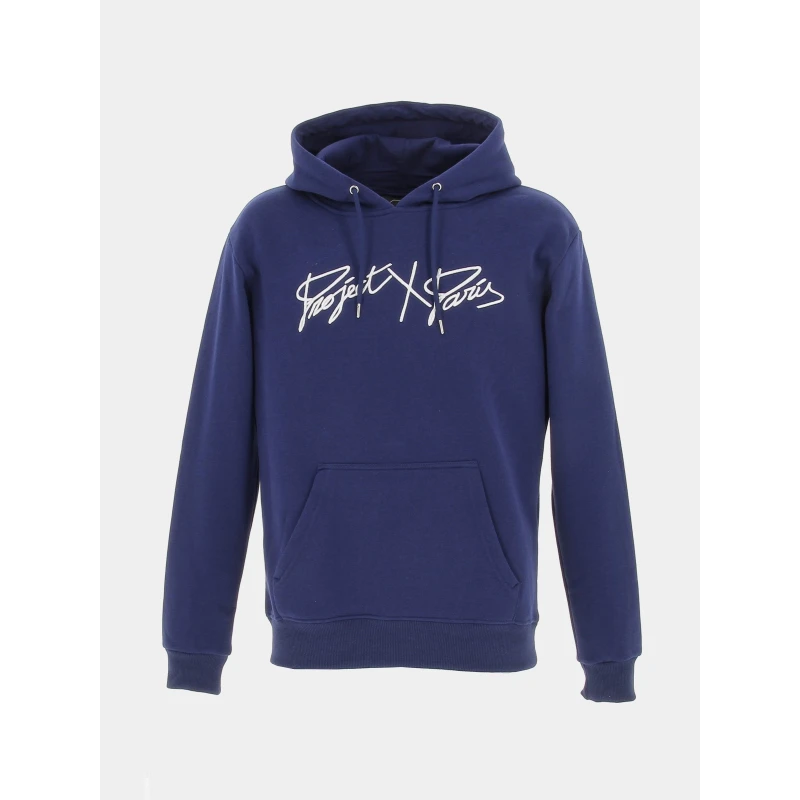 Sweat à Capuche Logo Signature Bleu Marine - Project X Paris 3 Sweat à Capuche Logo Signature Bleu Marine - Project X Paris