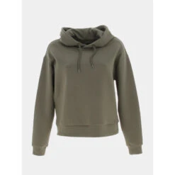 Sweat à Capuche Lounge Kaki Femme - Only