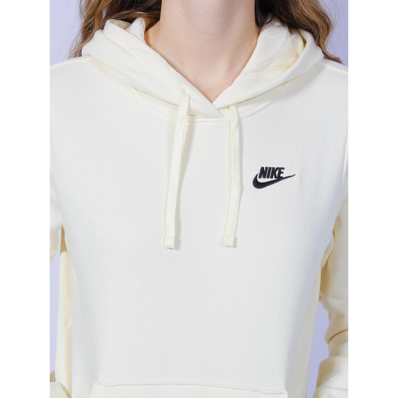 Sweat à Capuche Sportswear Club écru Femme - Nike 6 Sweat à Capuche Sportswear Club écru Femme - Nike – Image 4