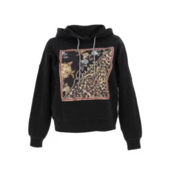Sweat Ă Capuche Zanovia Noir Femme - Guess