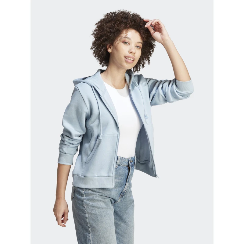 Sweat à Capuche Zippé All Szn Bleu Clair Femme - Adidas 5 Sweat à Capuche Zippé All Szn Bleu Clair Femme - Adidas – Image 3