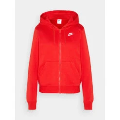 Sweat à Capuche Zippé Nsw Club Fleece Rouge Femme - Nike