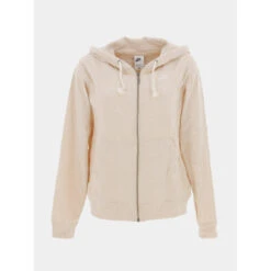 Sweat à Capuche Zippé Nsw Gym Vintage Beige Femme - Nike