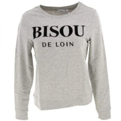 Sweat Clara Bisou Gris Femme - Only