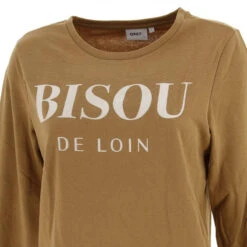 Sweat Clara Bisou Marron Femme - Only -Vero Vetements Magasin sweat clara bisou marron femme only 2