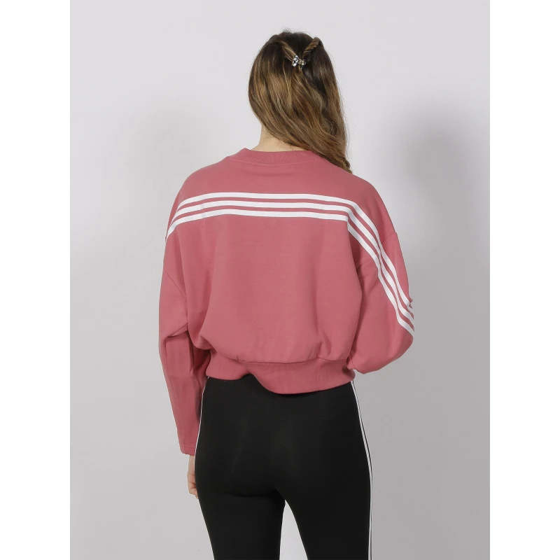 Sweat Crop Ample Crew Rose Femme - Adidas 4 Sweat Crop Ample Crew Rose Femme - Adidas – Image 2