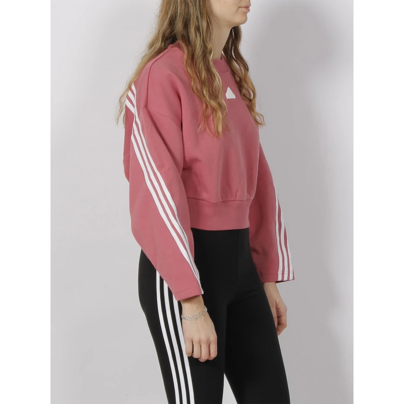 Sweat Crop Ample Crew Rose Femme - Adidas 5 Sweat Crop Ample Crew Rose Femme - Adidas – Image 3