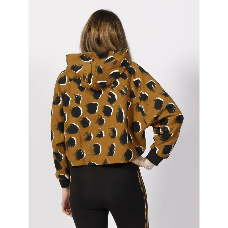 Sweat Crop Animal Marron Femme - Adidas 4 Sweat Crop Animal Marron Femme - Adidas – Image 2