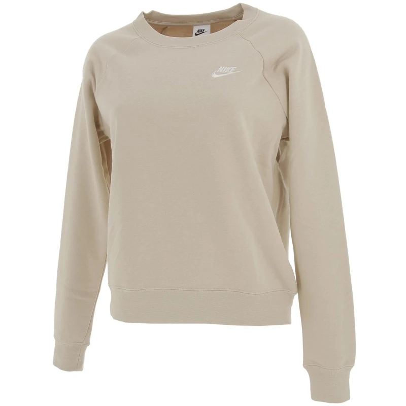 Sweat Nsw Essential Crew Beige Femme - Nike 3 Sweat Nsw Essential Crew Beige Femme - Nike
