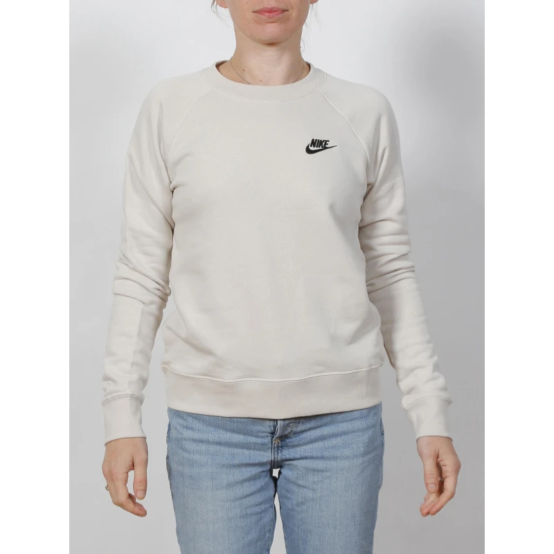 Sweat Sportswear Essential Beige Femme - Nike 3 Sweat Sportswear Essential Beige Femme - Nike