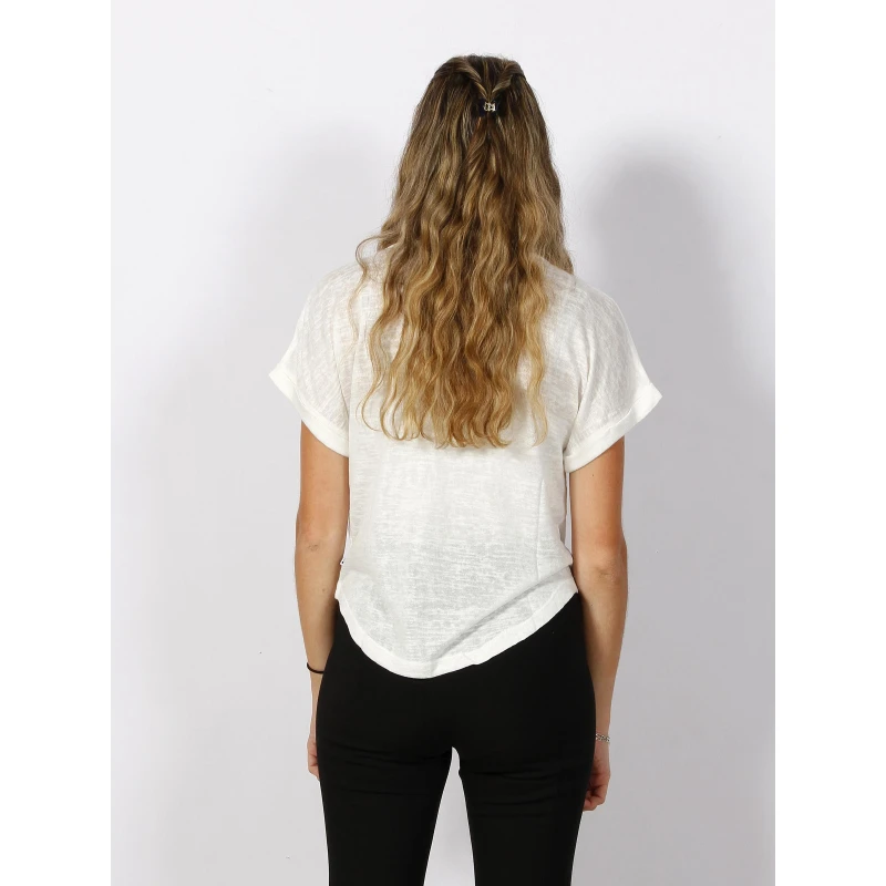 T-shirt Bibou à Clous Crème Femme - Le Temps Des Cerises 4 T-shirt Bibou à Clous Crème Femme - Le Temps Des Cerises – Image 2
