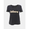 T-shirt Cannie Adore Pailleté Noir Femme - Vero Moda -Vero Vetements Magasin t shirt cannie adore paillete noir femme vero moda