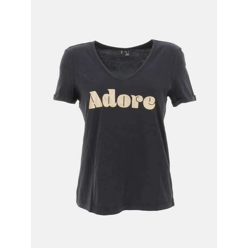 T-shirt Cannie Adore Pailleté Noir Femme - Vero Moda 3 T-shirt Cannie Adore Pailleté Noir Femme - Vero Moda