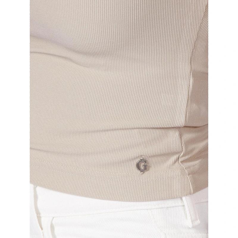 T-shirt Cheryl Jewel Dos Ouvert Beige Femme - Guess 6 T-shirt Cheryl Jewel Dos Ouvert Beige Femme - Guess – Image 4