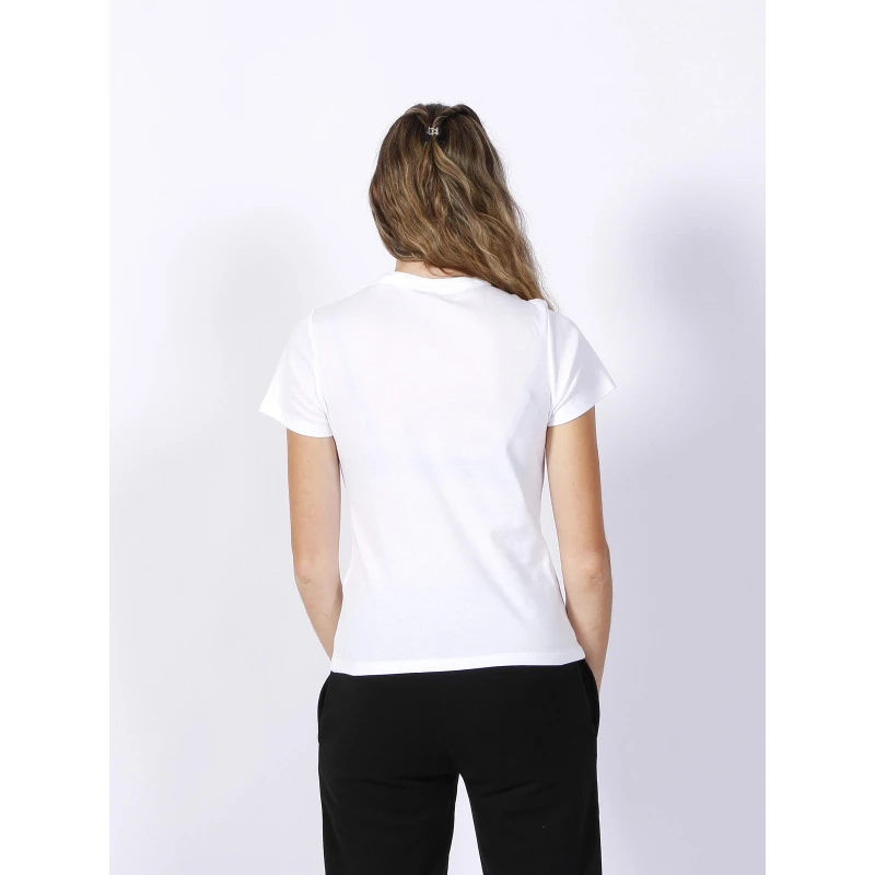 T-shirt Classic Logo Colorié Imprimé Blanc Femme - Hugo 4 T-shirt Classic Logo Colorié Imprimé Blanc Femme - Hugo – Image 2