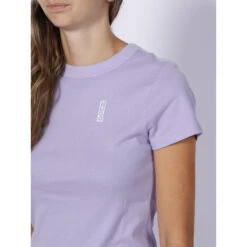 T-shirt Classic Logo Colorié Imprimé Violet Femme - Hugo -Vero Vetements Magasin t shirt classic logo colorie imprime violet femme hugo 3