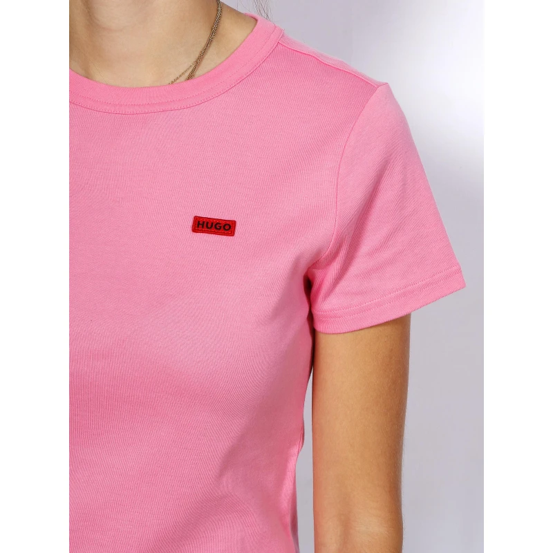T-shirt Classic Uni Petit Logo Rouge Rose Femme - Hugo 6 T-shirt Classic Uni Petit Logo Rouge Rose Femme - Hugo – Image 4