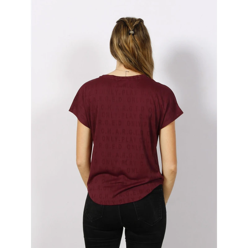 T-shirt De Sport Safa Bordeaux Femme - Only 4 T-shirt De Sport Safa Bordeaux Femme - Only – Image 2