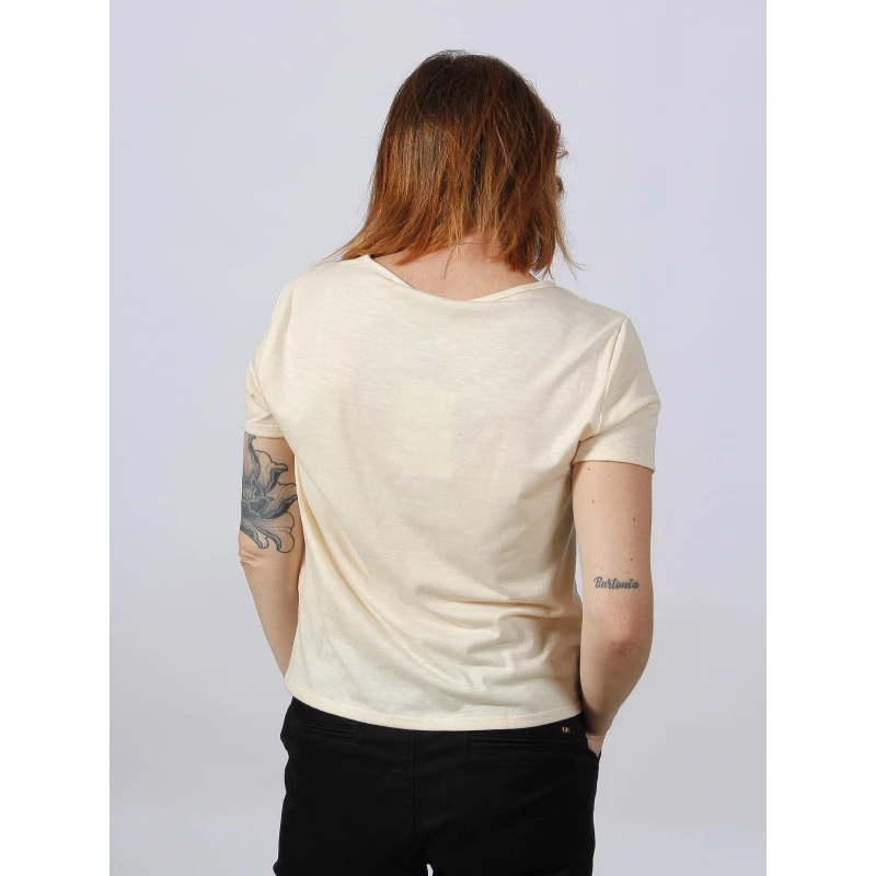 JACQUELINE DE YONG T-shirt Dora Glitter Beige Femme - Jaqueline De Yong 4 JACQUELINE DE YONG T-shirt Dora Glitter Beige Femme - Jaqueline De Yong – Image 2