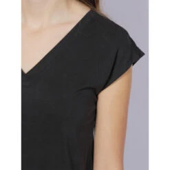 T-shirt Free Col V Noir Femme - Only -Vero Vetements Magasin t shirt free col v noir femme only 3