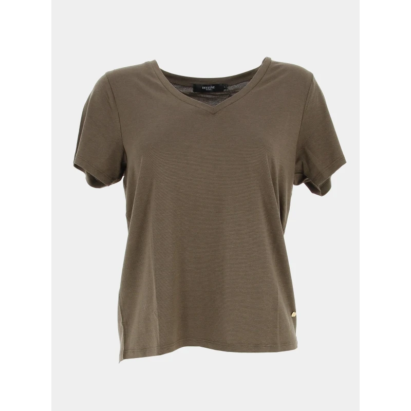 T-shirt Glowy Kaki Femme - Deeluxe 3 T-shirt Glowy Kaki Femme - Deeluxe