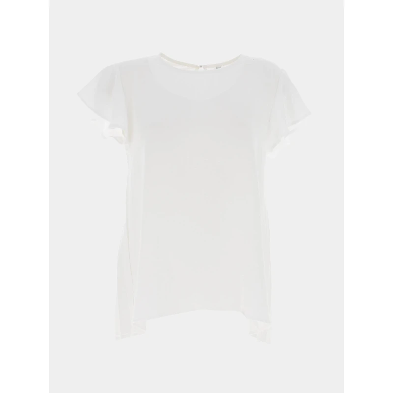 T-shirt Kara Dos Plissé Blanc Femme - Tiffosi 2 T-shirt Kara Dos Plissé Blanc Femme - Tiffosi