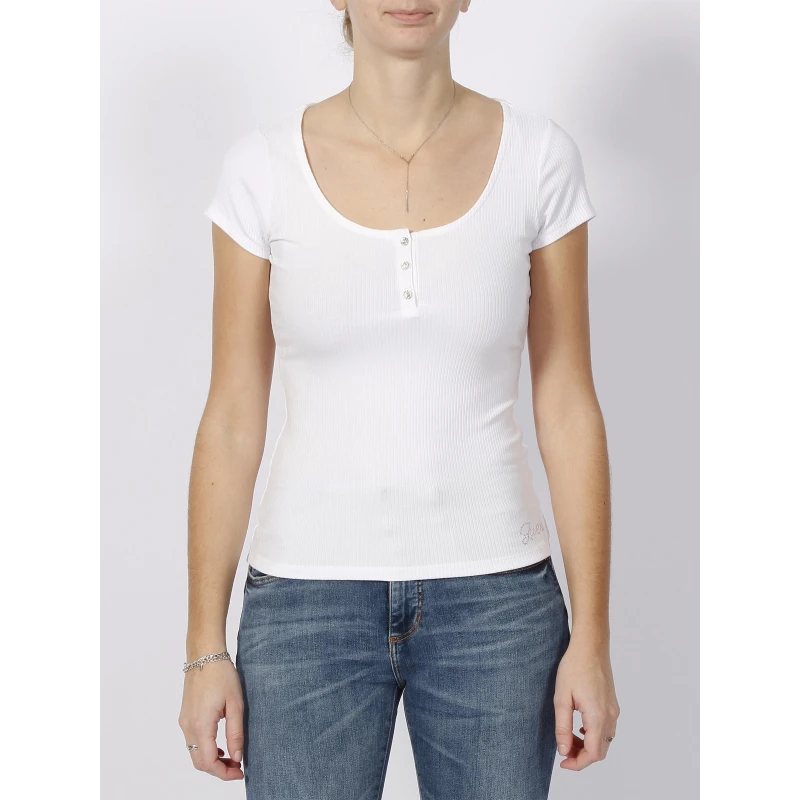 T-shirt Karlee Jewel Blanc Femme - Guess 3 T-shirt Karlee Jewel Blanc Femme - Guess