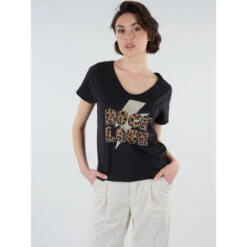 T-shirt Keiki Rock Love Noir Femme - Deeluxe