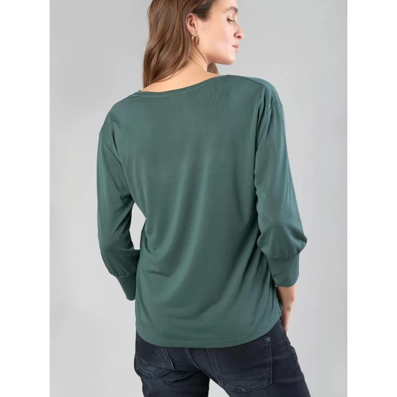 T-shirt Manches 3/4 Jessie Vert Femme - Le Temps Des Cerises 4 T-shirt Manches 3/4 Jessie Vert Femme - Le Temps Des Cerises – Image 2