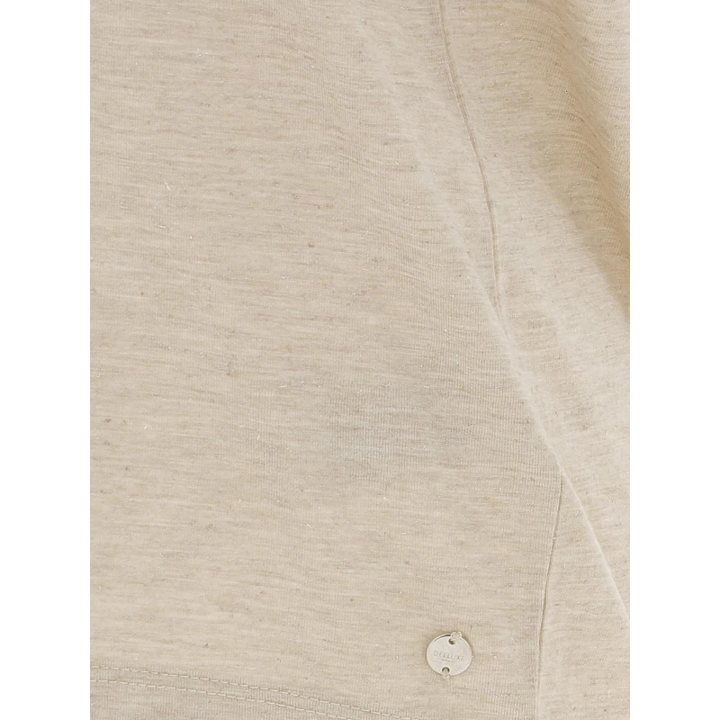 T-shirt Paillettes Eyota Beige Femme - Deeluxe 6 T-shirt Paillettes Eyota Beige Femme - Deeluxe – Image 4