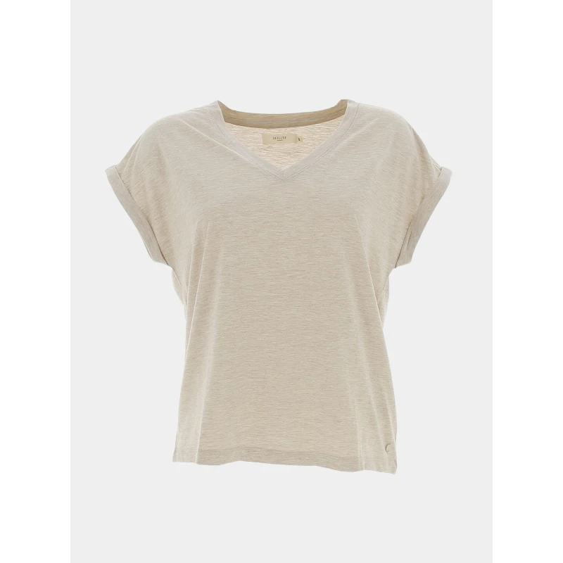 T-shirt Paillettes Eyota Beige Femme - Deeluxe 3 T-shirt Paillettes Eyota Beige Femme - Deeluxe